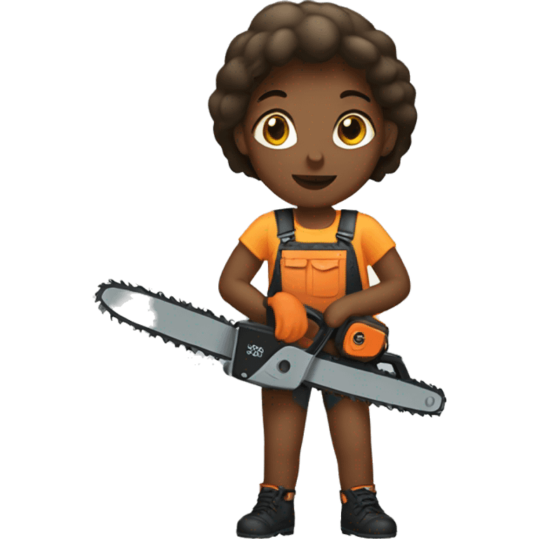 girl with a chainsaw   emoji