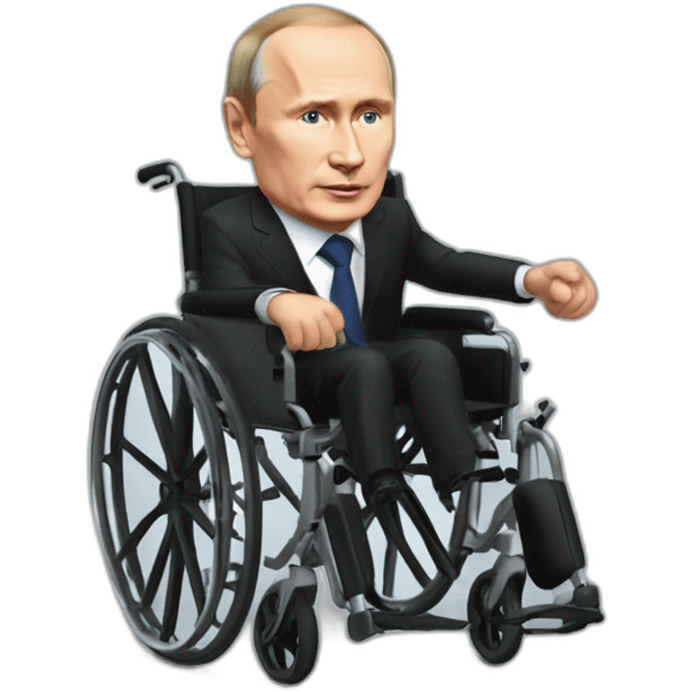 Meatcube vladimir putin small jumping wheelchair emoji