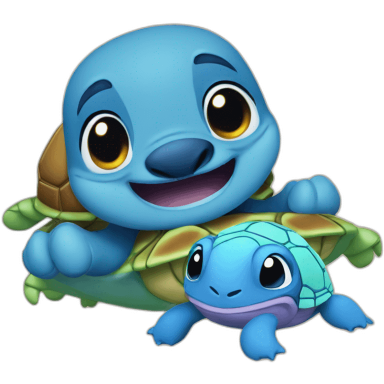 Stitch And turtle emoji