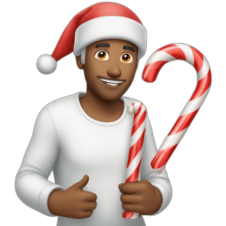 Wololo guy with a candy cane emoji