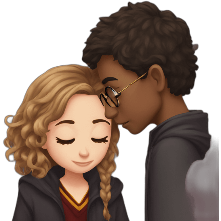 Harry potter kissing hermione emoji