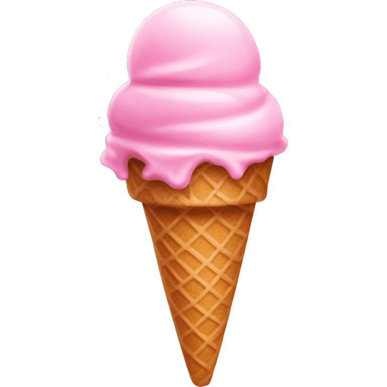 Pink ice cream Sunday  emoji