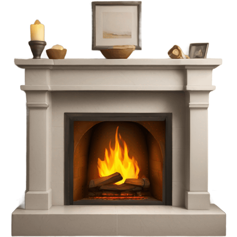 Realistic fireplace  emoji