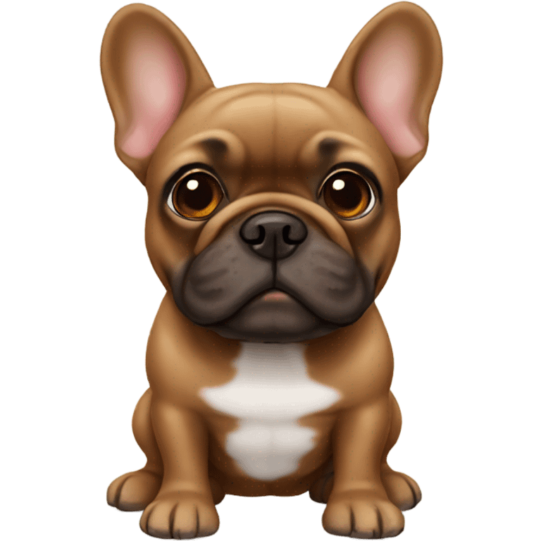 Brown French bulldog emoji