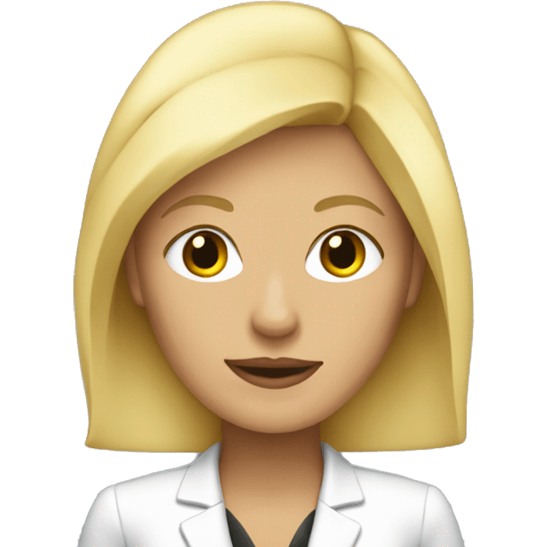 blonde woman in business atire emoji