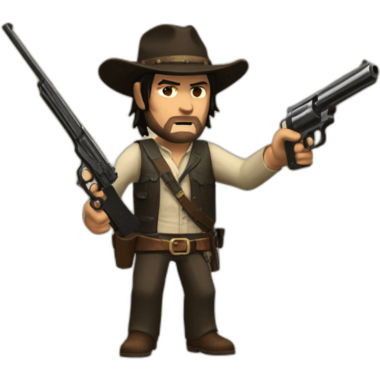 john marston with a gun emoji