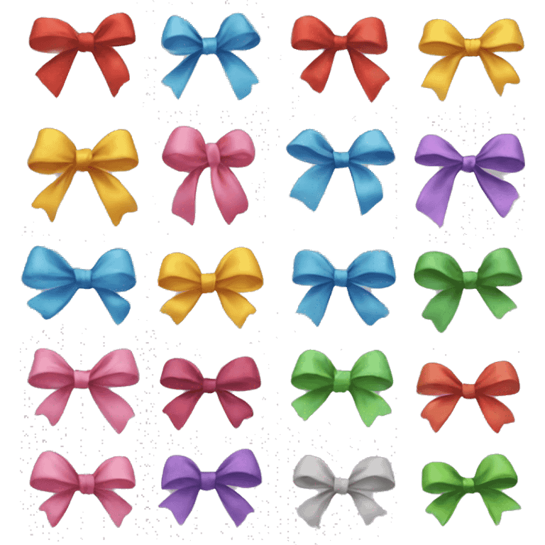 Colored bows  emoji