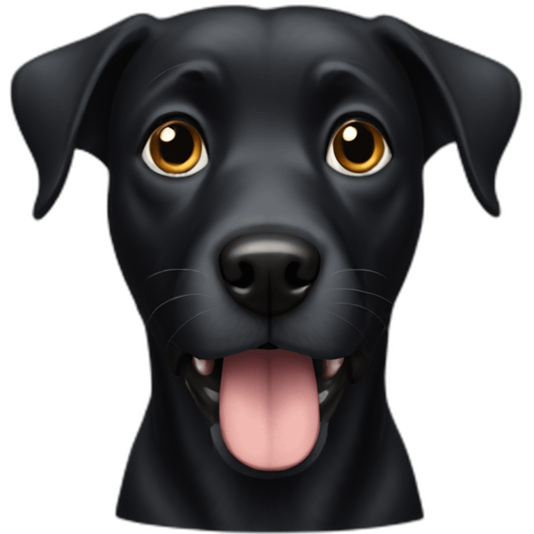 a black dog emoji