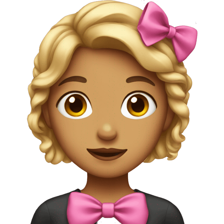 girl wearing a bow emoji