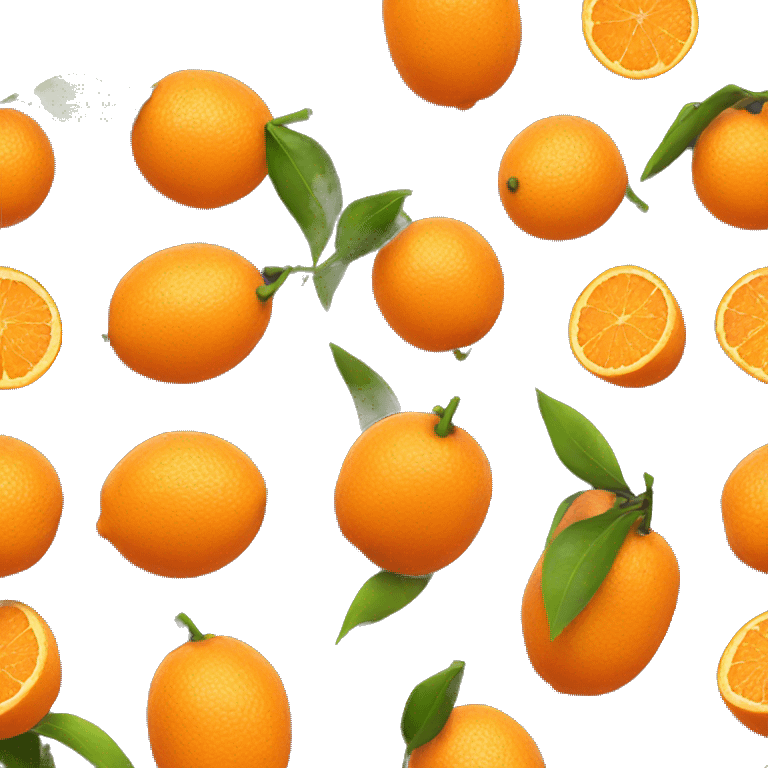 Single orange fruit emoji