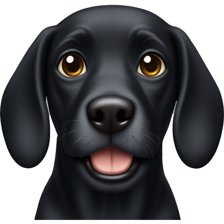 Black dog  emoji