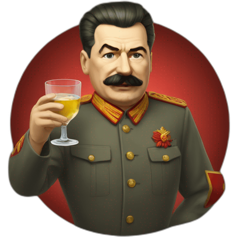 Stalin drinking vodka emoji