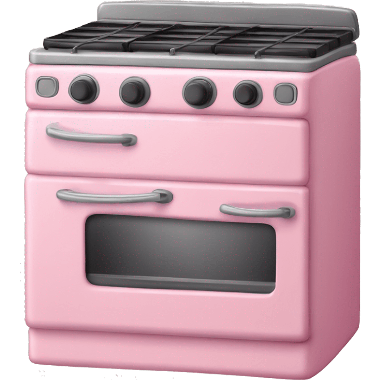 Realistic baby pink camping  stove isolated. emoji