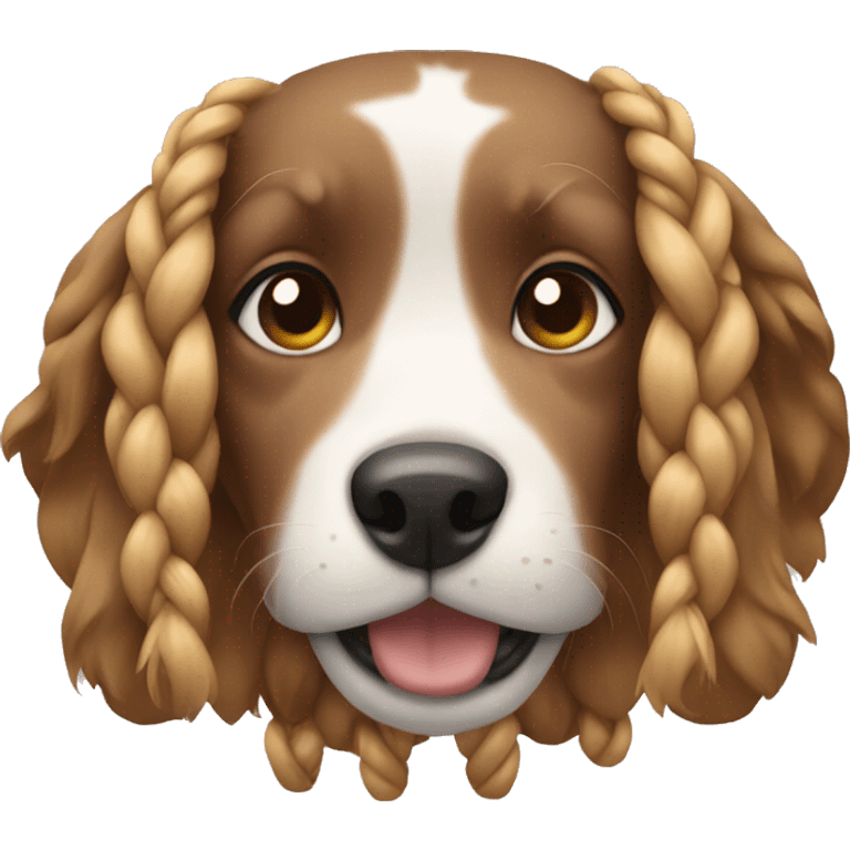 Dog with braids emoji