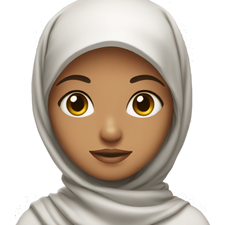 girl in Mecca with headscarf emoji