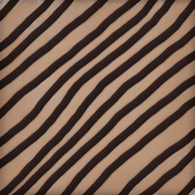 fluffy dark brown stripes with black stripes emoji