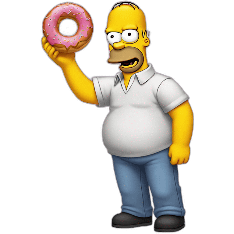 Homer simpson with donut emoji