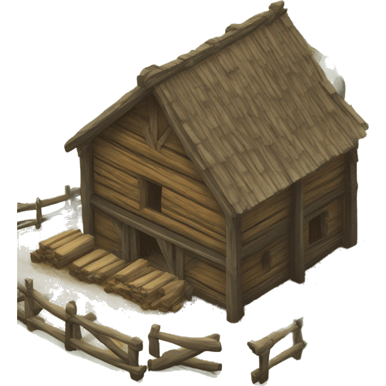 medieval lumber mill building emoji