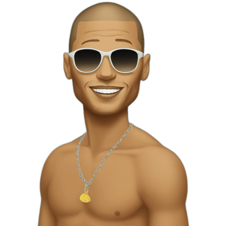 Jeremy Meeks as a beach bum emoji