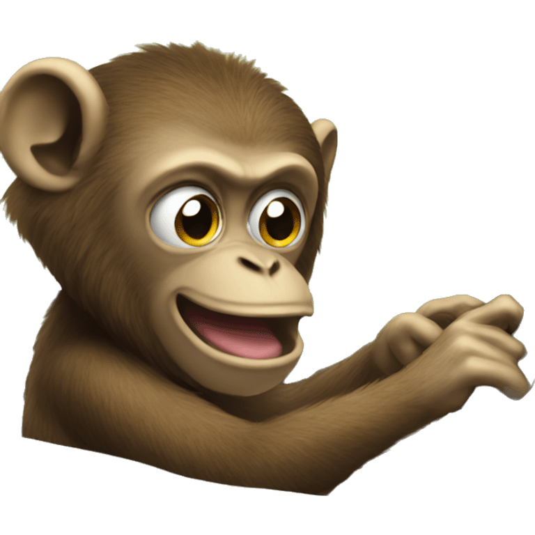 Monkey driving car emoji