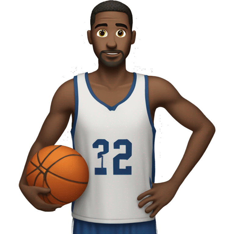 Guy with a basketball emoji