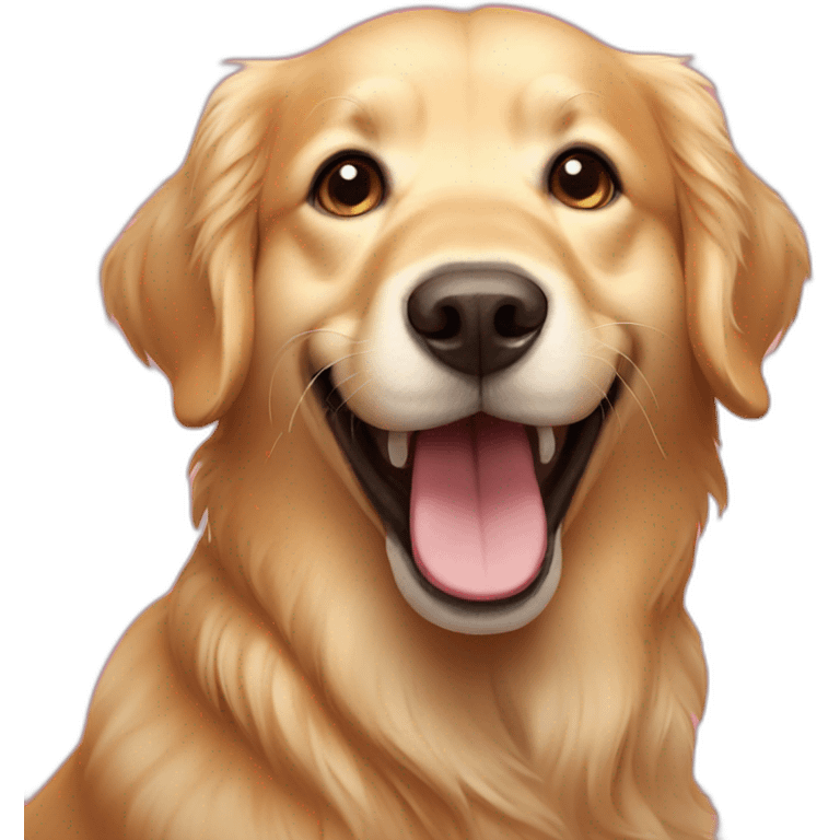 Golden retriever smile emoji