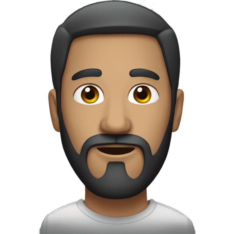 man with black short beard emoji