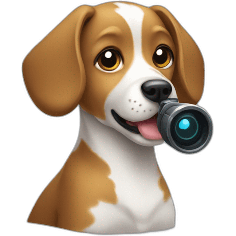 Dog with pi scope emoji