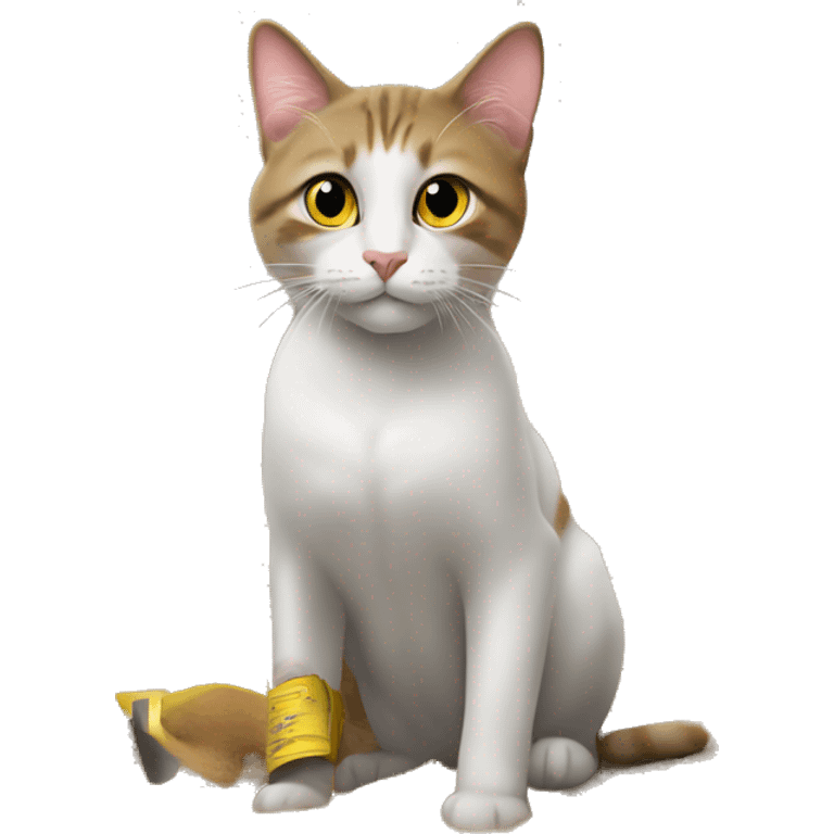 cats at a groundbreaking ceremony emoji