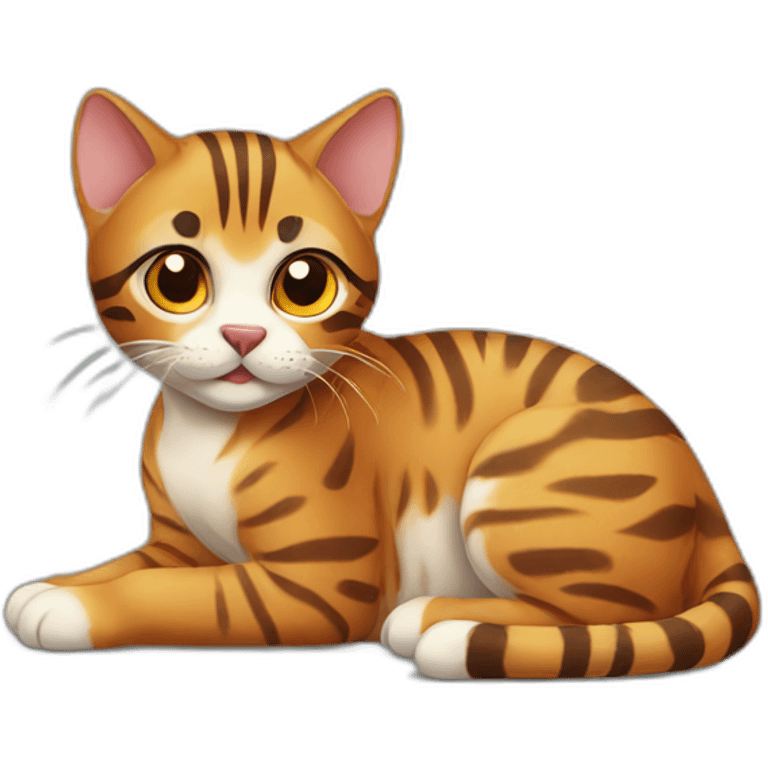 Bengal cute cat emoji