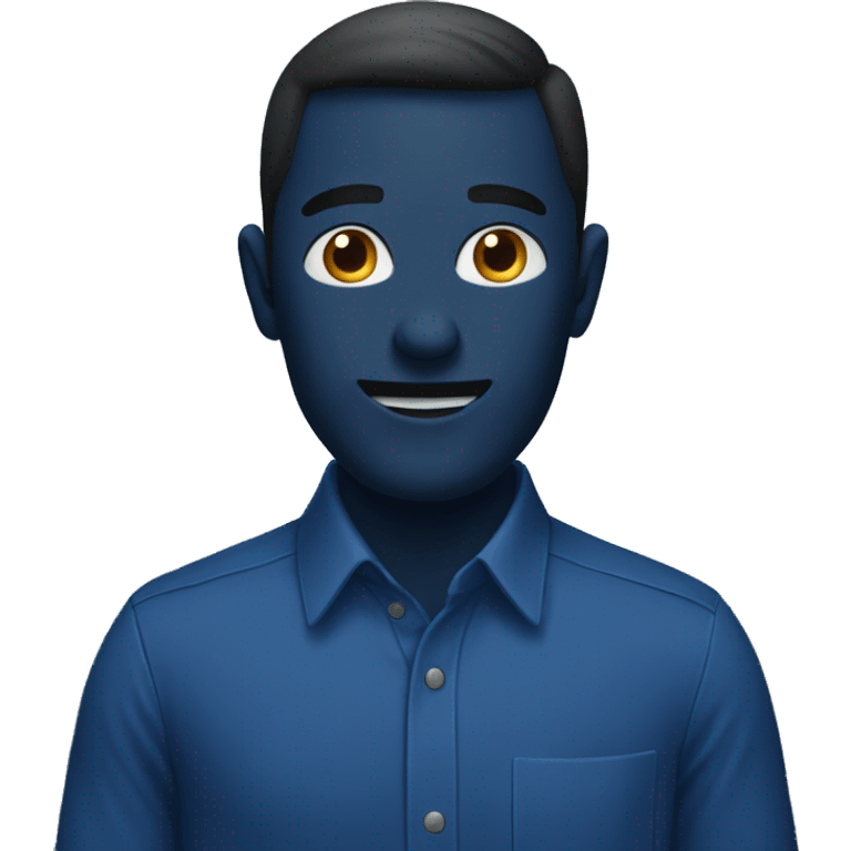 dark blue men's shirt emoji