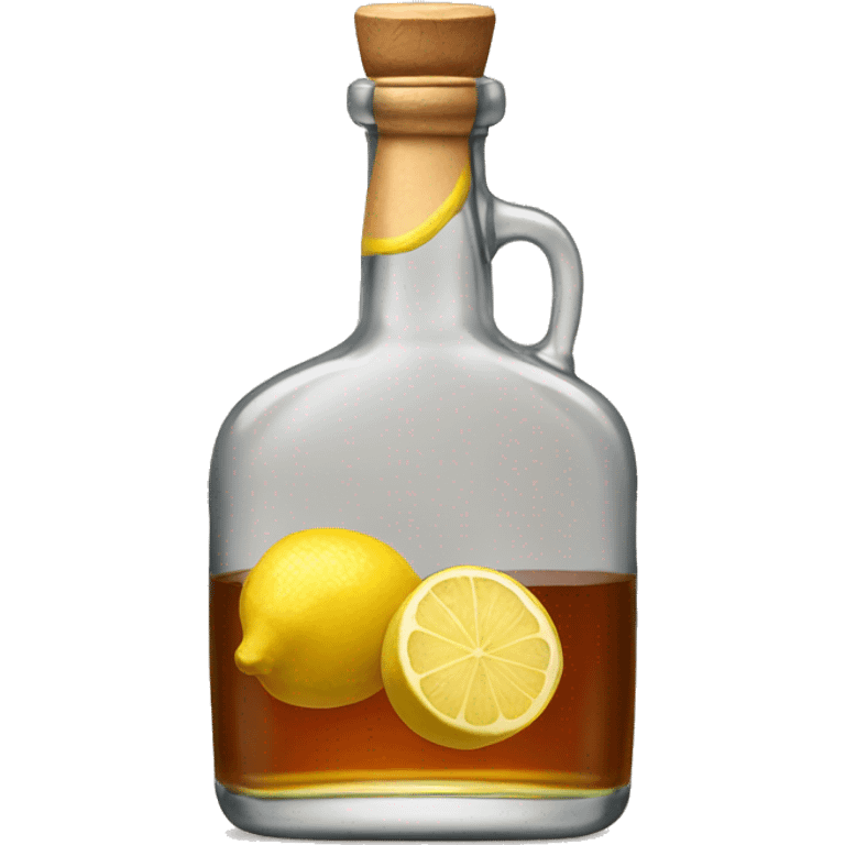 Bourbon, ginger, lemon bottle or label  emoji