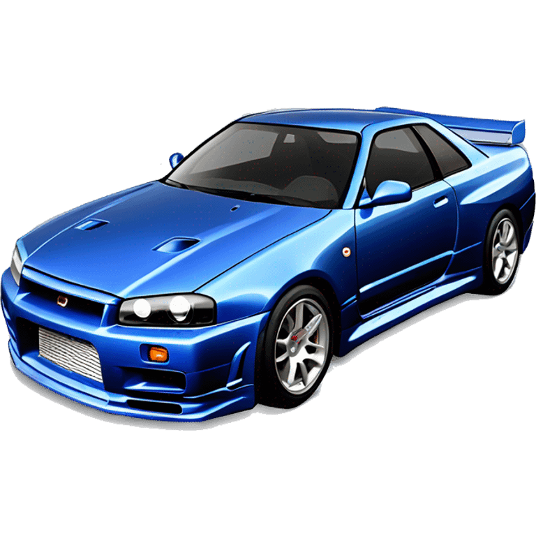 bayside blue nissan skyline r34 emoji