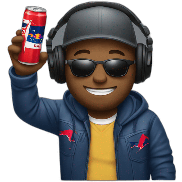 dj drinks redbull emoji