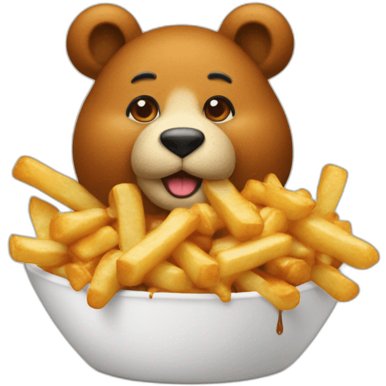 nounours sur poutine emoji