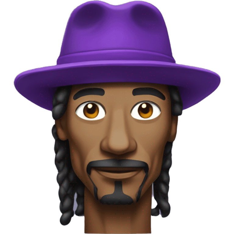 Make snoop dog with  purple hat emoji