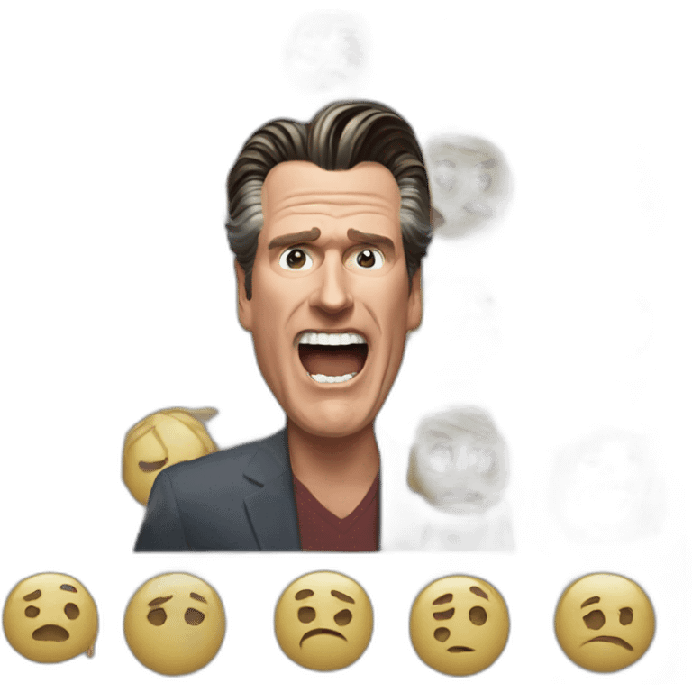 Gavin Newsom barfing emoji