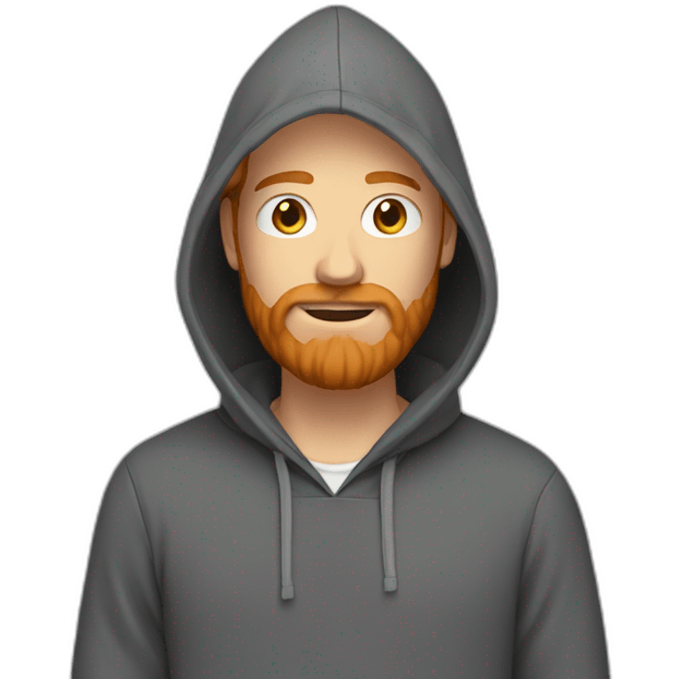 Man with hoodie and Ginger beard emoji