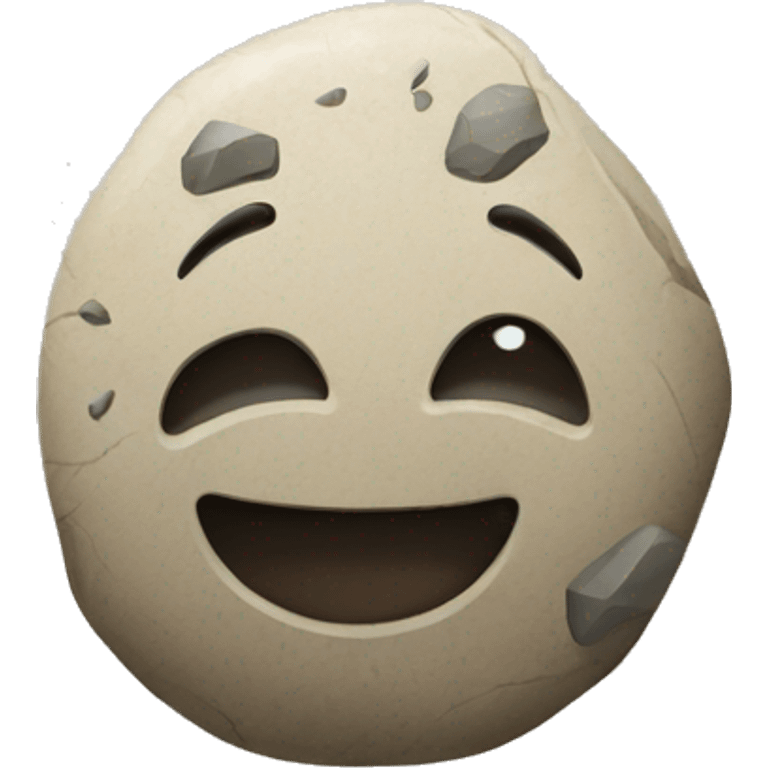 Emoticon with stone emoji