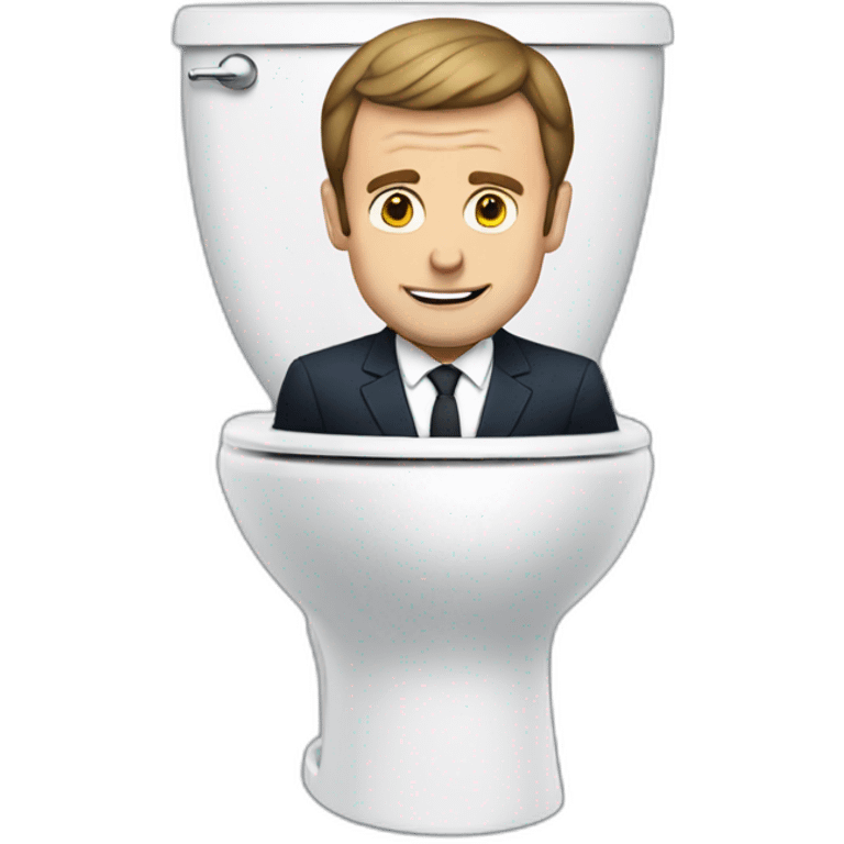 Macron au toilet emoji