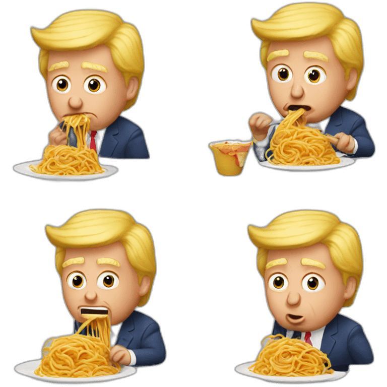 trump eating spaghetti emoji