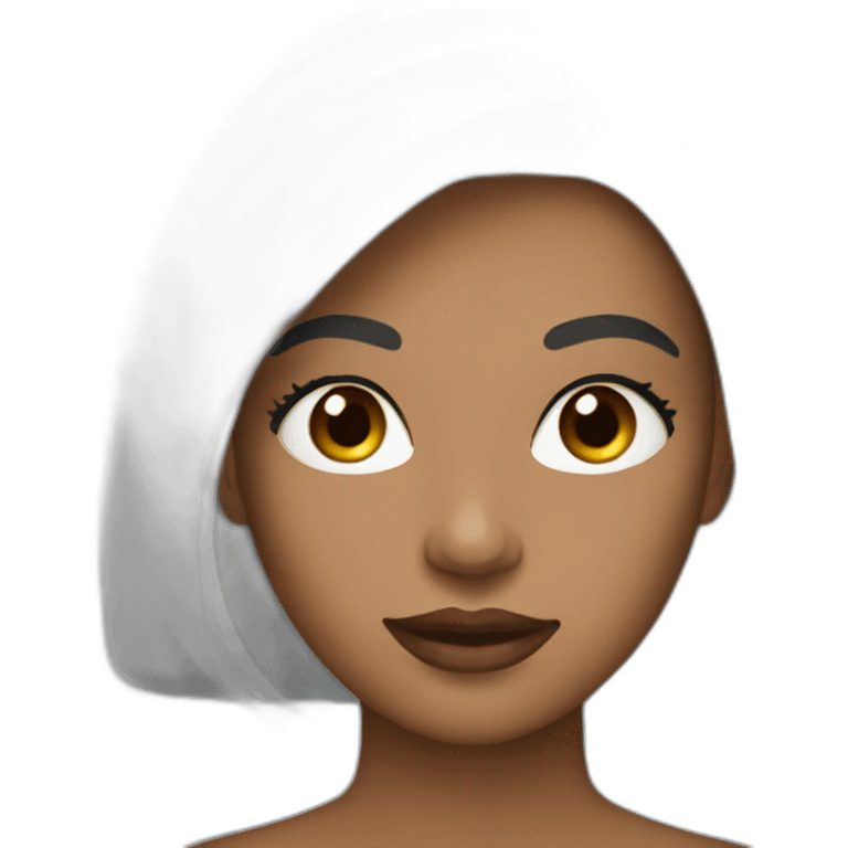 a woman wearing long lashes emoji