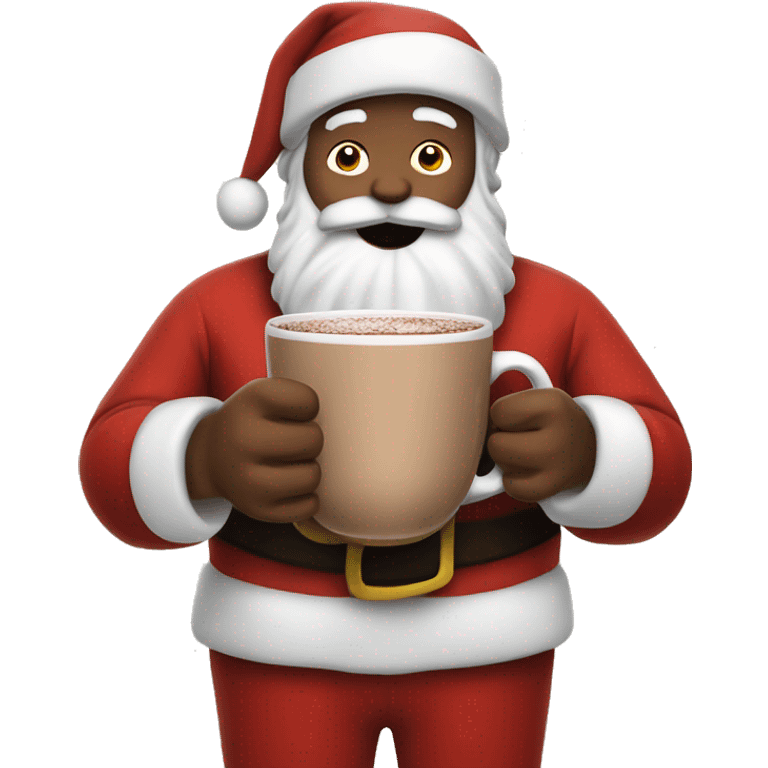 santa claus drinking hot chocolate  emoji