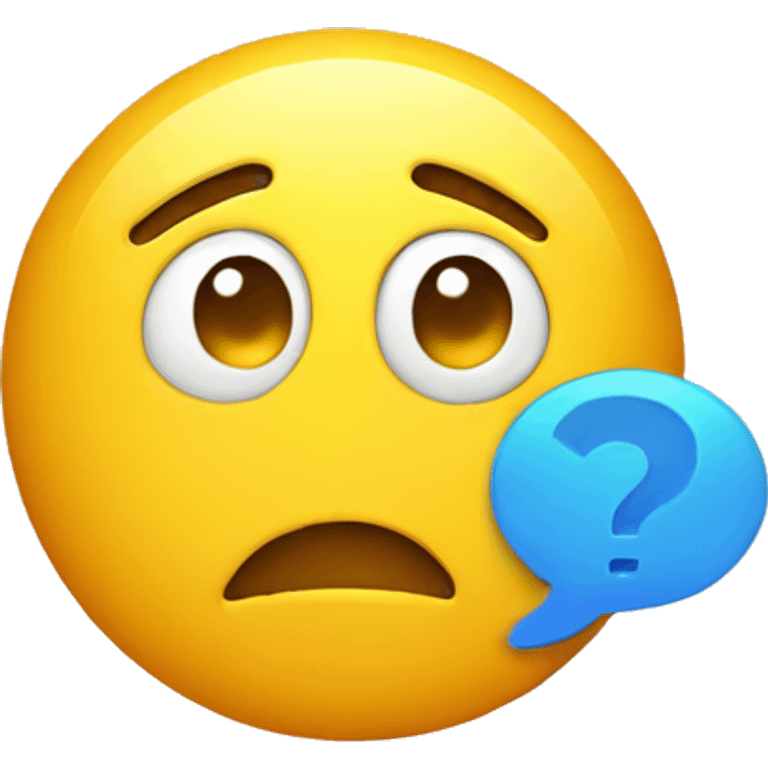 thinking face with question mark emoji