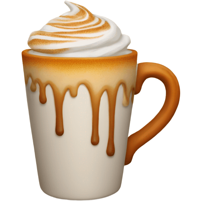 Realistic pumpkin latte emoji