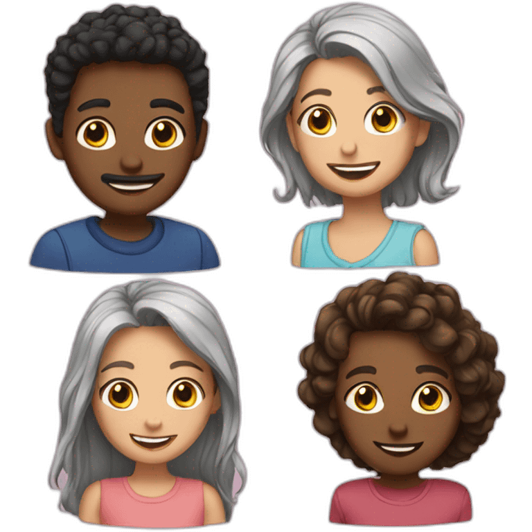 Group of 5 friends emoji