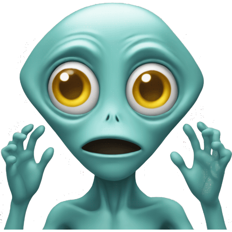 alien with hands on face emoji