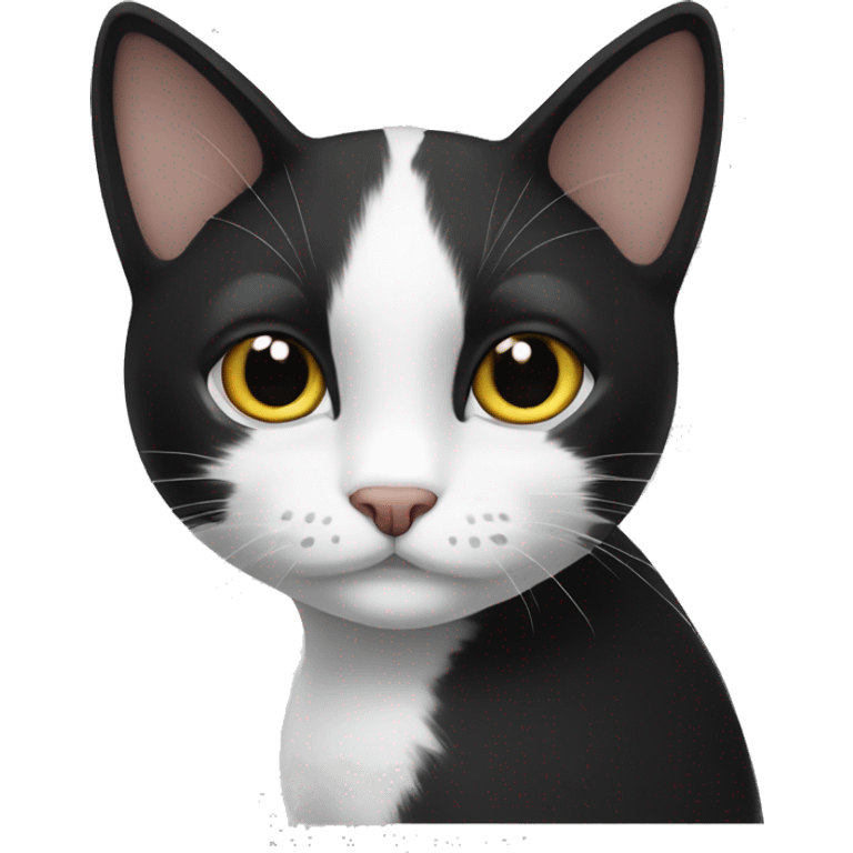 A black and white cat named bandit emoji