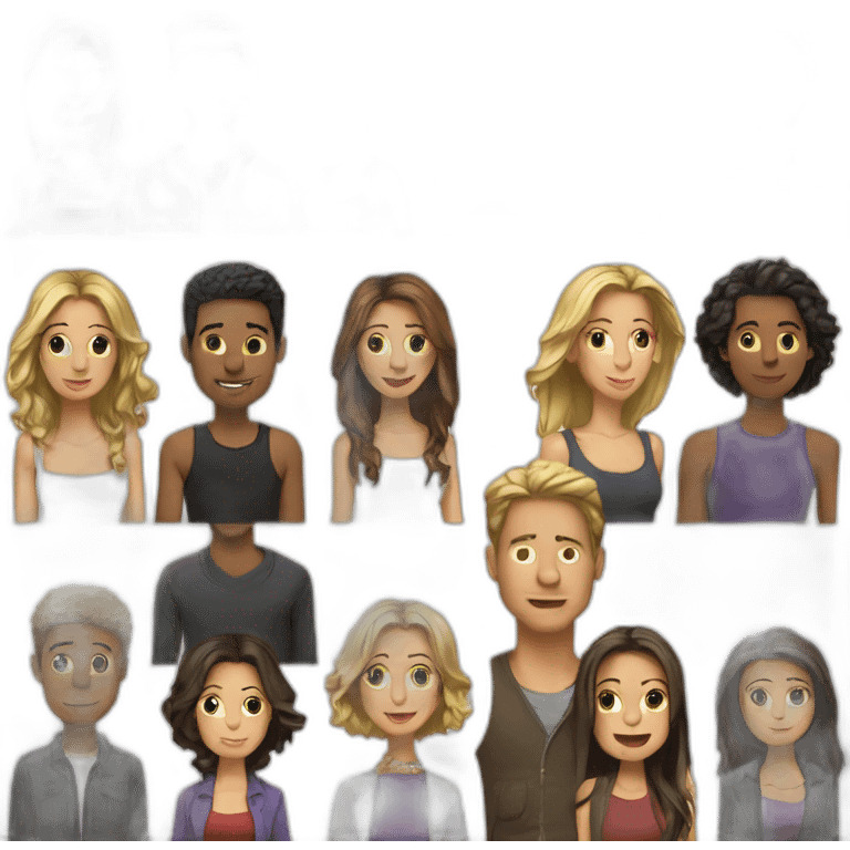 personnages de la série friends  emoji