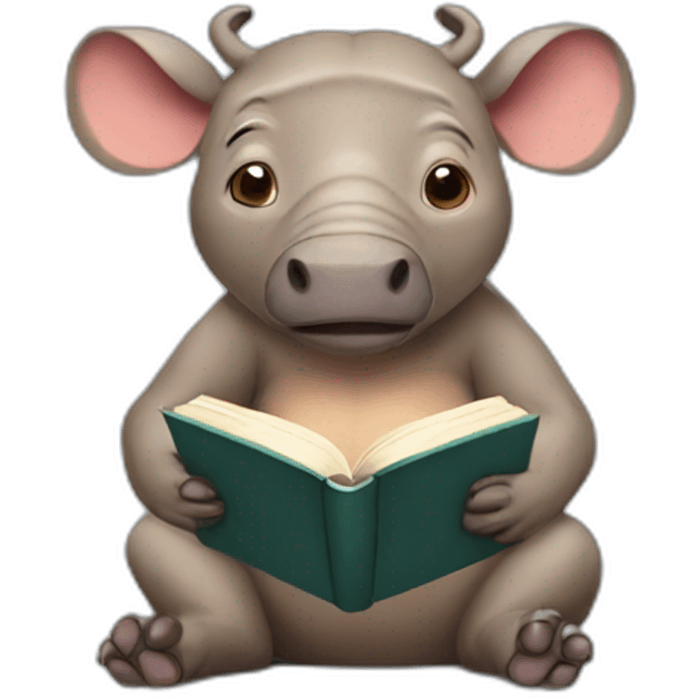 Babirusa Reading A Book emoji